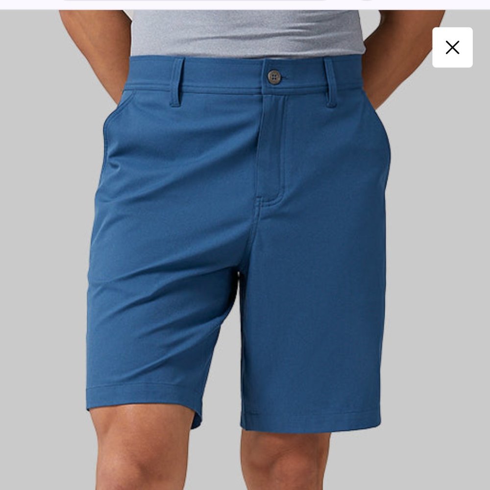 32 Degrees MEN'S STRETCH WOVEN 9-INCH SHORT Washed Navy